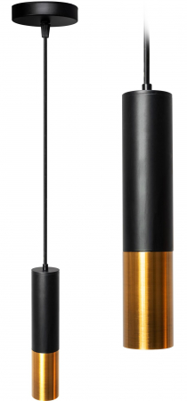 Lustre si pendule - Lampă suspendată de tavan din metal Negru Auriu APP469-1CP