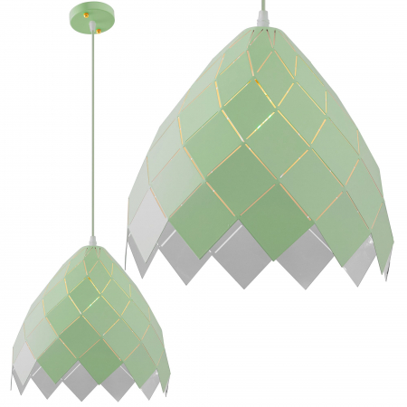 Lustre si pendule - Lampă suspendată de  tavan din metal verde APP339-1CP