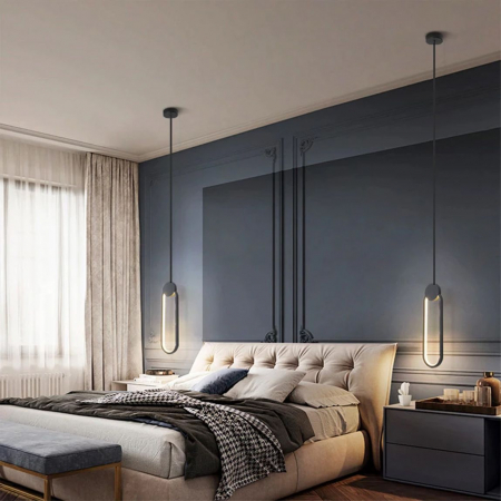 Lampă suspendată de tavan LED APP851-CP BLACK [5]