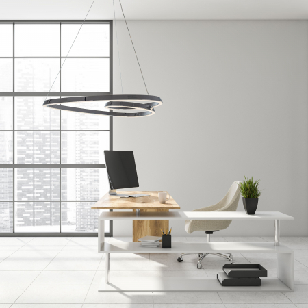Lampă suspendată de tavan LED modern + telecomandă APP7798-cp Chrome [6]