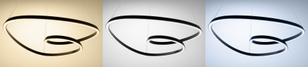 Lampă suspendată de tavan LED modern + telecomandă APP796-cp Negru [4]