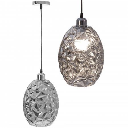 Lustre si pendule - Lampă suspendată din sticlă cromată APP564-1CP