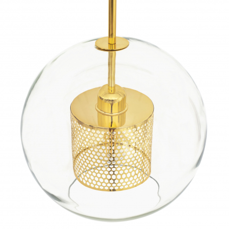 Lampă suspendată din sticlă galbena aurie APP556-1CP 30cm [6]