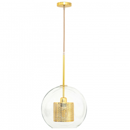 Lampă suspendată din sticlă galbena aurie APP556-1CP 30cm [1]