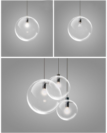 Lampă suspendată din sticlă Lassi Black 20 cm APP306-1CP [3]