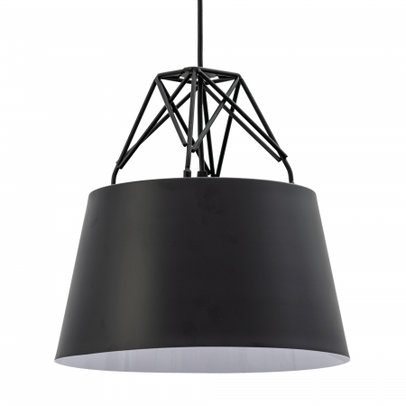 Lampă suspendată din tavan de metal negru APP422-1CP [1]