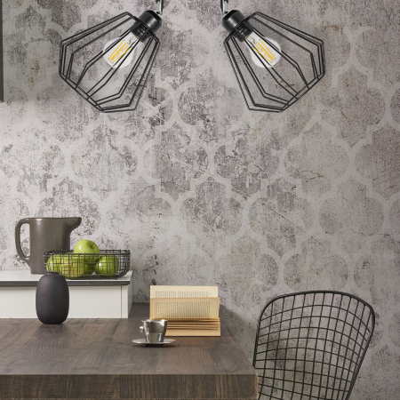 Lampă suspendată dublă din metal Plafond negru 392194 [4]