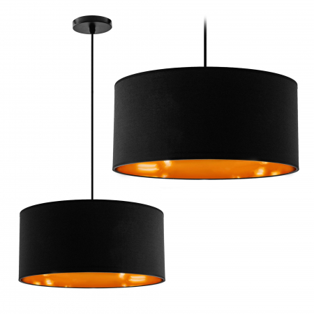 Lustre si pendule - Lampă suspendată Negru Auriu 40cm APP620-1CP