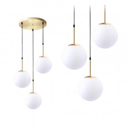 Lustre si pendule - Lampă suspendată Sticlă aurie APP656-3CPR