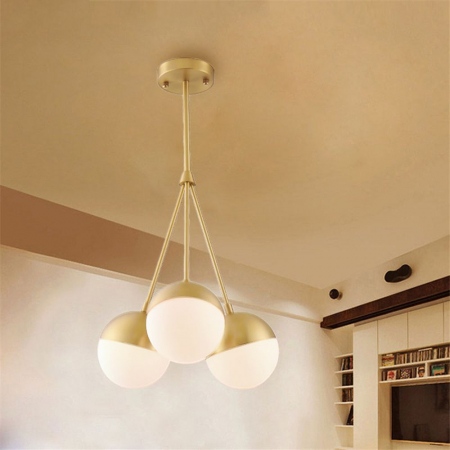 Lampă suspendată Sticlă aurie APP688-3CP [2]
