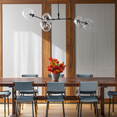 Lampă suspendată sticlă neagră 5 brațe APP504-5C [5]