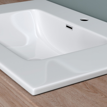 Lavoar Astra 02, alb lucios, 60-70-80-90 sau 100 cm, montaj incorporat, compozit [6]