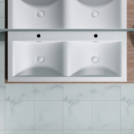 Lavoar Astra 03, alb lucios, 120 sau 144 cm, montaj incorporat, compozit [4]