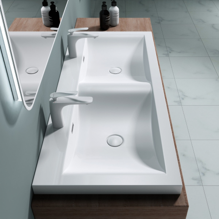 Lavoar Astra 03, alb lucios, 120 sau 144 cm, montaj incorporat, compozit [3]