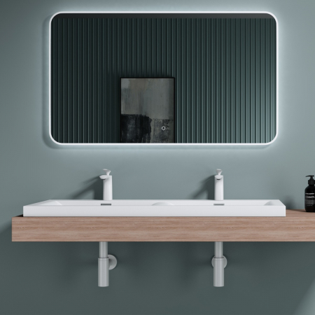 Lavoar Astra 03, alb lucios, 120 sau 144 cm, montaj incorporat, compozit [2]