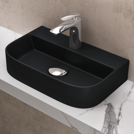 Lavoare - Lavoar Astra 033, negru mat, montaj pe blat sau suspendat, ceramica