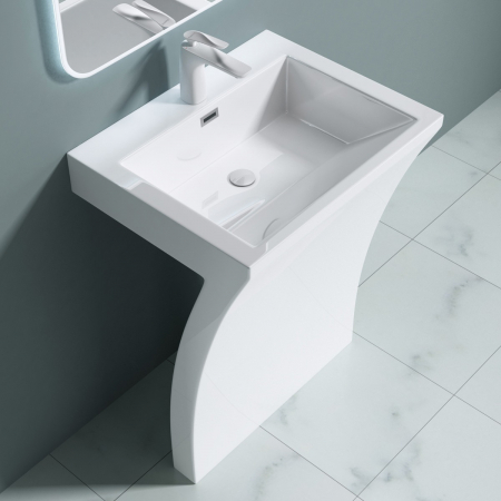 Lavoare - Lavoar Astra 07, alb lucios, montaj freestanding , compozit