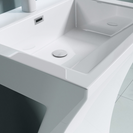 Lavoar Astra 07, alb lucios, montaj freestanding , compozit [5]
