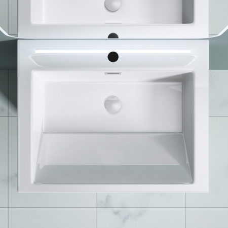 Lavoar Astra 07, alb lucios, montaj freestanding , compozit [4]