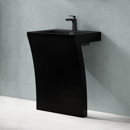 Lavoare - Lavoar Astra 07, negru lucios, montaj freestanding , compozit