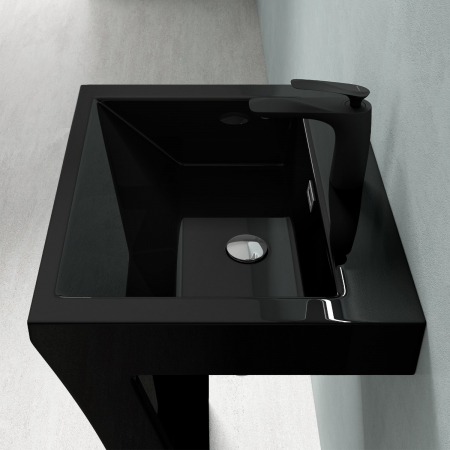 Lavoar Astra 07, negru lucios, montaj freestanding , compozit [3]