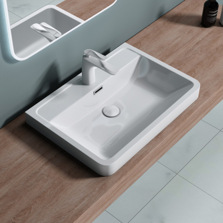 Lavoare - Lavoar Astra 08, alb sau negru, 60 sau 90 cm, incorporat, compozit