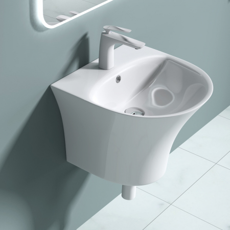 Lavoar Astra 101, alb lucios, montaj suspendat, ceramica [6]