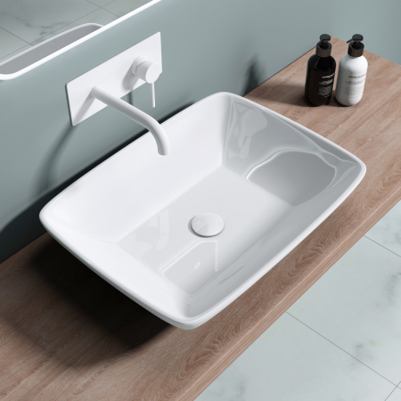Lavoare - Lavoar Astra 102, alb lucios, montaj pe blat , ceramica