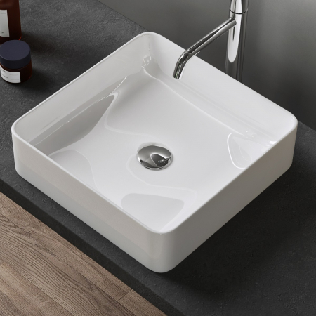 Lavoare - Lavoar Astra 105, alb lucios, 40 sau 50 cm, montaj pe blat, ceramica