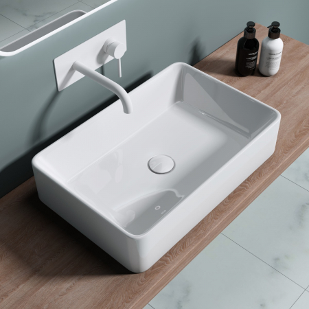 Lavoare - Lavoar Astra 105D, alb lucios, montaj pe blat , ceramica