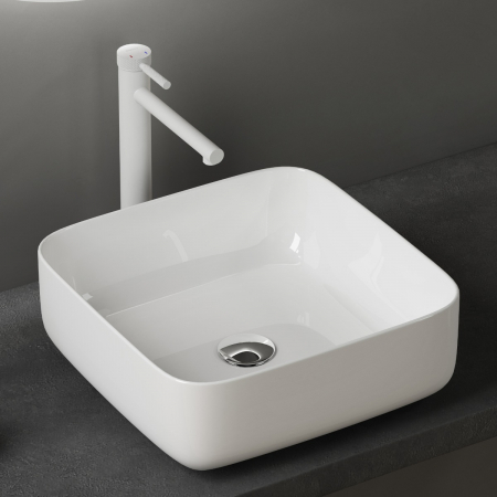Lavoare - Lavoar Astra 106, alb lucios, 38 sau 50 cm, montaj pe blat, ceramica