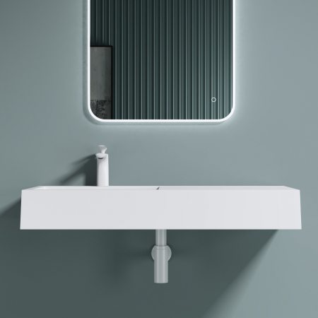 Lavoar Astra 11, alb sau negru, 75 sau 100 cm, montaj pe blat sau suspendat, compozit [13]
