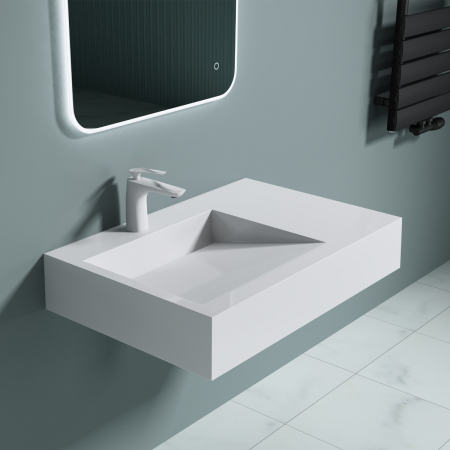 Lavoar Astra 11, alb sau negru, 75 sau 100 cm, montaj pe blat sau suspendat, compozit [10]
