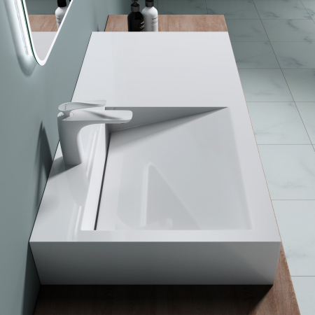 Lavoar Astra 11, alb sau negru, 75 sau 100 cm, montaj pe blat sau suspendat, compozit [3]