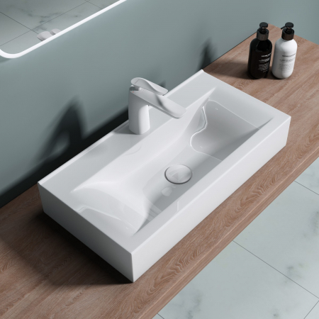 Lavoare - Lavoar Astra 118G, alb lucios, montaj pe blat sau suspendat, ceramica