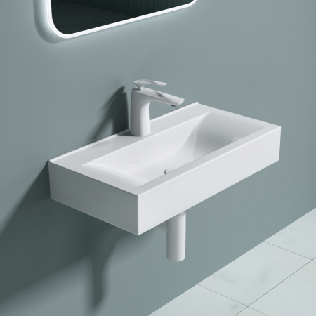 Lavoar Astra 118G, alb lucios, montaj pe blat sau suspendat, ceramica [2]