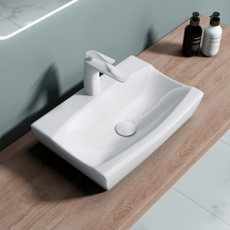 Lavoare - Lavoar Astra 152b, alb lucios, montaj pe blat , ceramica
