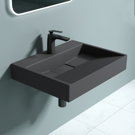 Lavoar Astra 19, alb sau negru, 60-70-80-90-100 sau 120 cm, montaj pe blat sau suspendat, compozit [11]