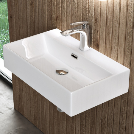 Lavoare - Lavoar Astra 206, alb sau negru, 41-51 sau 60 cm, montaj pe blat sau suspendat, ceramica