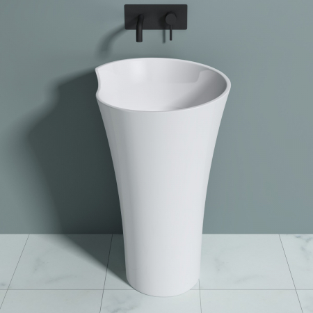 Lavoar Astra 30, alb lucios, montaj freestanding , compozit [3]