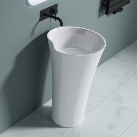 Lavoare - Lavoar Astra 30, alb lucios, montaj freestanding , compozit