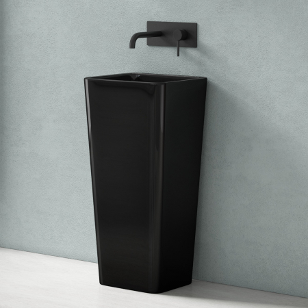 Lavoare - Lavoar Astra 31, negru lucios, montaj freestanding , compozit