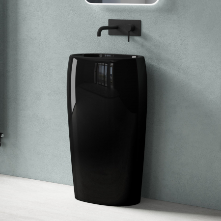 Lavoare - Lavoar Astra 32, negru lucios, montaj freestanding , compozit
