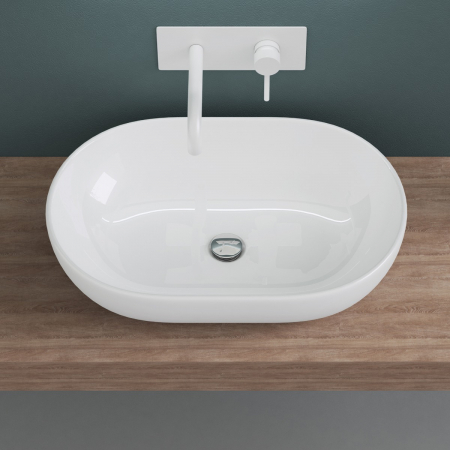 Lavoar Astra 322, alb lucios, montaj pe blat , ceramica [4]