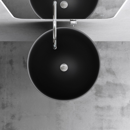 Lavoar Astra 33, negru mat, montaj freestanding , compozit [4]