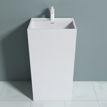 Lavoar Astra 34, alb lucios, montaj freestanding , compozit [2]