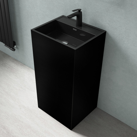 Lavoare - Lavoar Astra 34, negru lucios, montaj freestanding , compozit