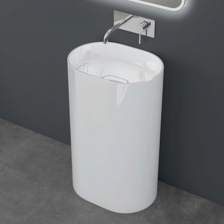 Lavoare - Lavoar Astra 45, alb lucios, montaj freestanding , compozit