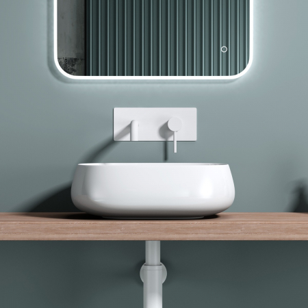 Lavoar Astra 5104, alb lucios, montaj pe blat , ceramica [3]