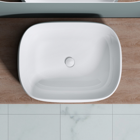 Lavoar Astra 5105, alb lucios, montaj pe blat , ceramica [4]